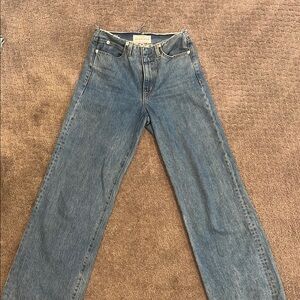 SLVRLAKE GRACE Blue Flare & Wide Leg Jeans.